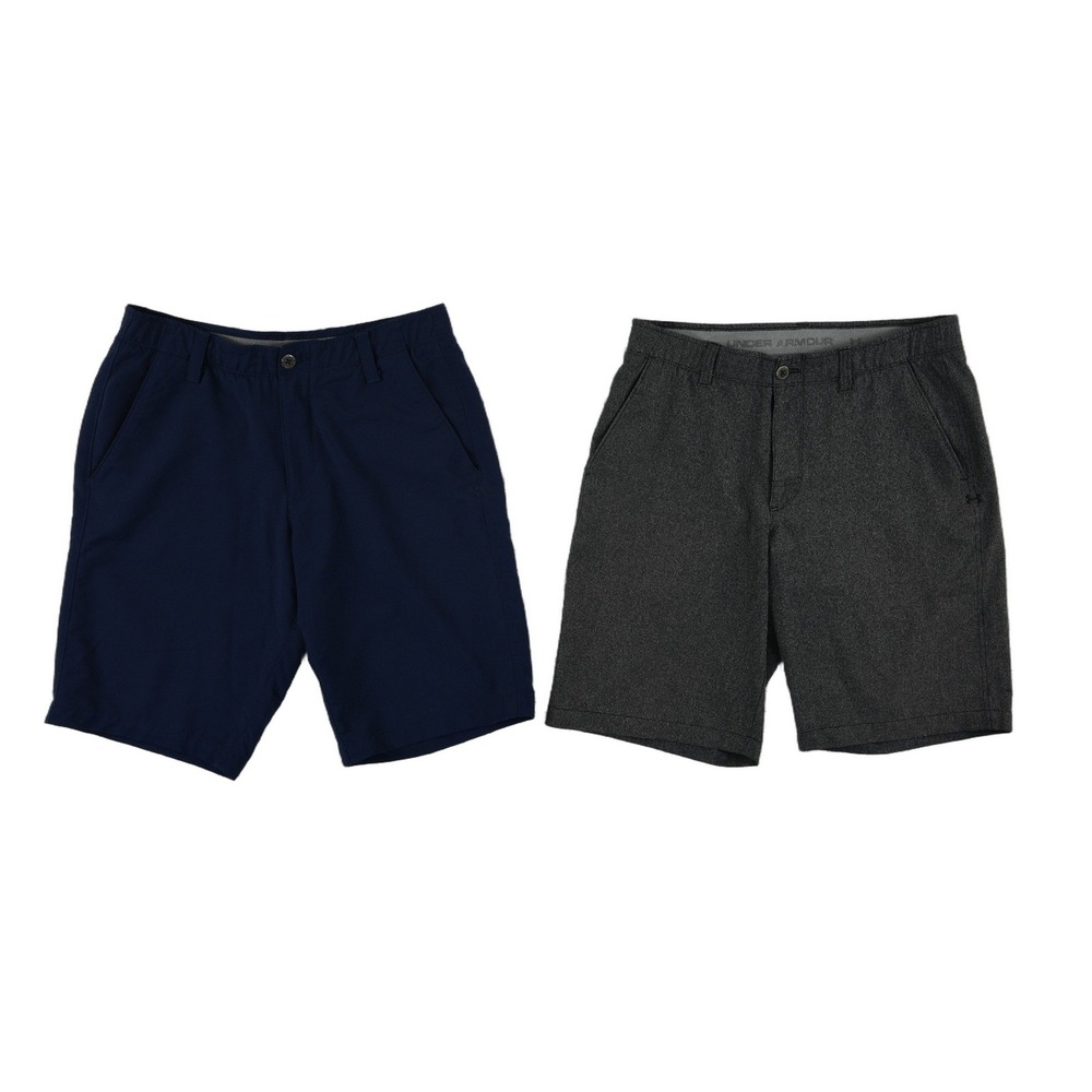 Under Armour Shorts Bundle of 2 Men's Size 34 Navy Gray HeatGear Golf Athletic